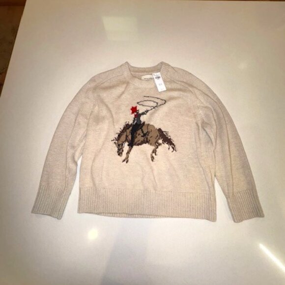 Abercrombie & Fitch Cowboy Sweater, Size M, NWT - Picture 1 of 6